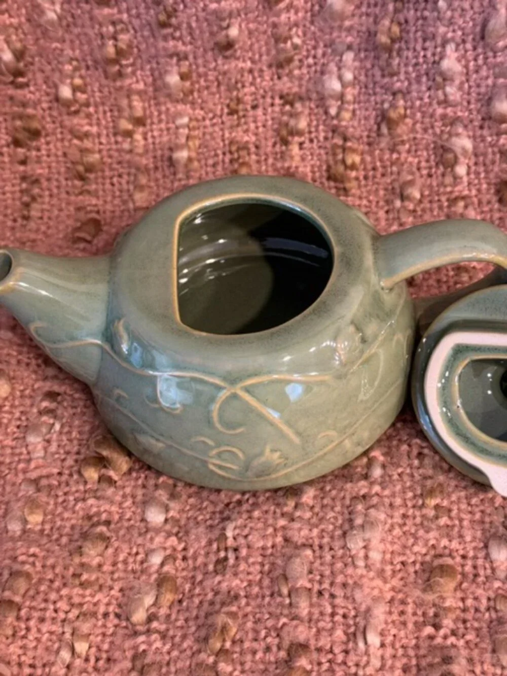 Sage Green Ceramic Individual Teapot by Pier 1 Imports